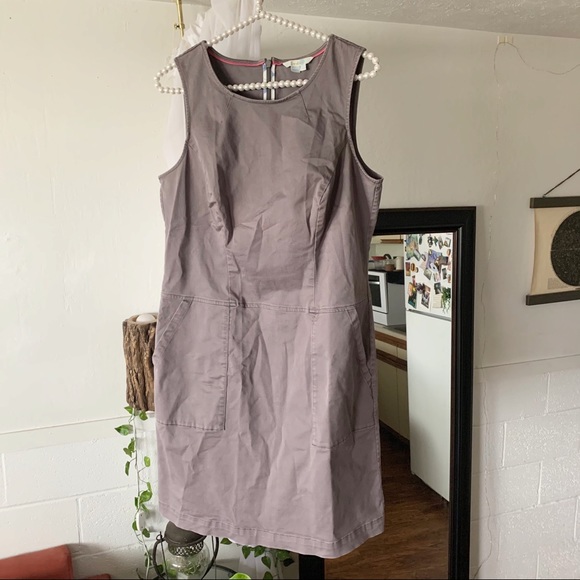 Boden Chino Tunic Dress in Dark Gray - Picture 2 of 4